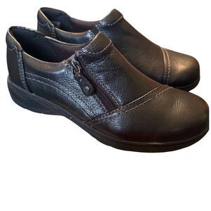Clarks Carleigh Ray Black Flats Women's Shoes Size 9